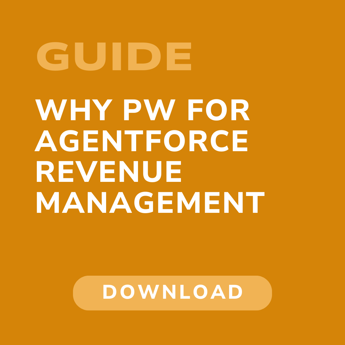 why PW for agentforce revenue management